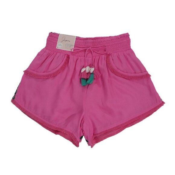 Jopea Women's Floral Print Solid Color Short Shorts 2 Pack Size S 100% Rayon. - Picture 1 of 8